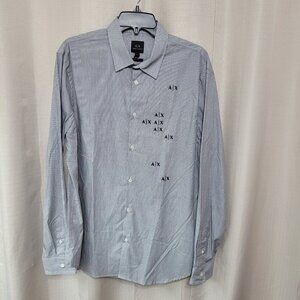 Armani Exchange Regular Fit Button Up Long Sleeve Shirt